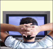 Man watching TV (iStock)