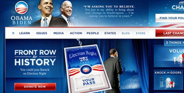 Barack Obama online fundraising site (2012)