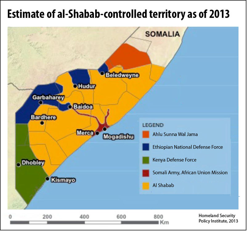 Al Shabab Chaos In Somalia And International Terrorism Journalist S   Somalia Al Shabab Territory 2013 Hspi1 