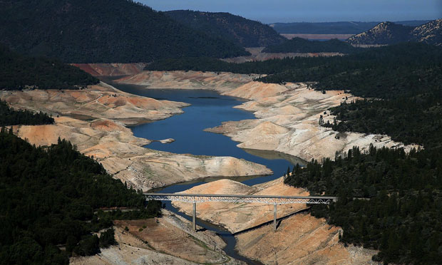 Lake Oroville, California, 2014 (water.ca.gov)