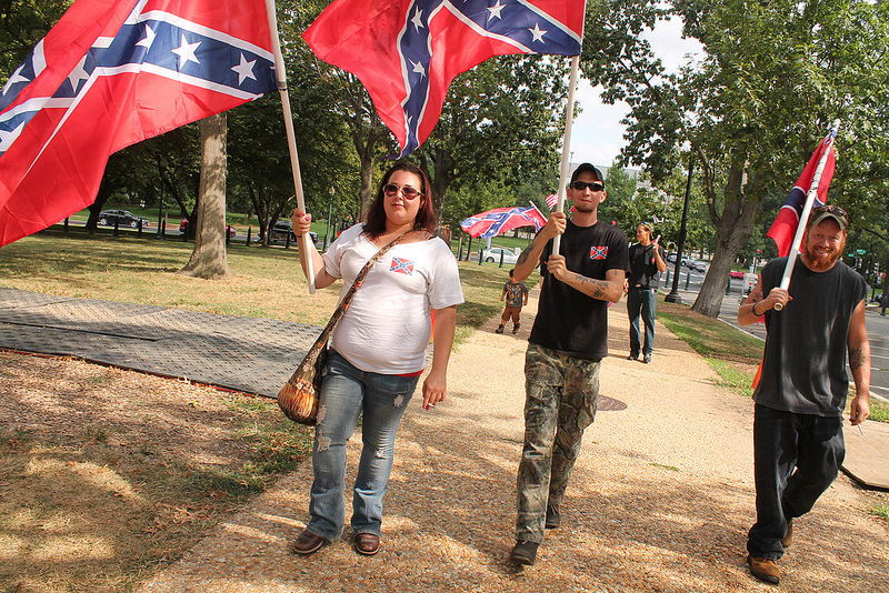 confederate flag black and white