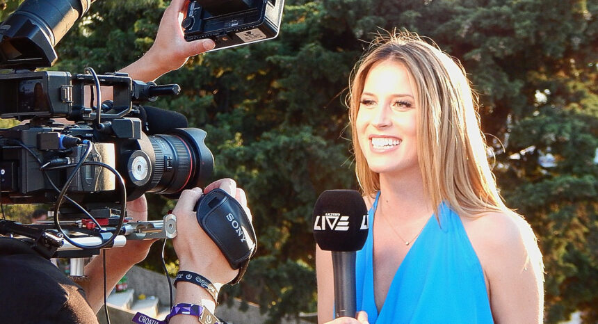 Journalist on camera