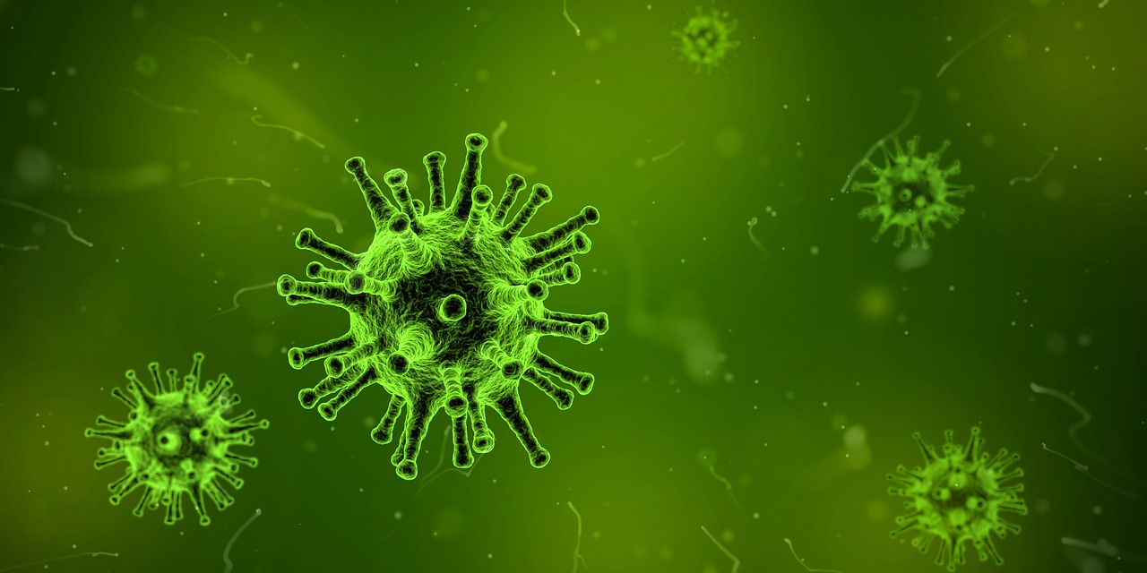 Virus under a microscope