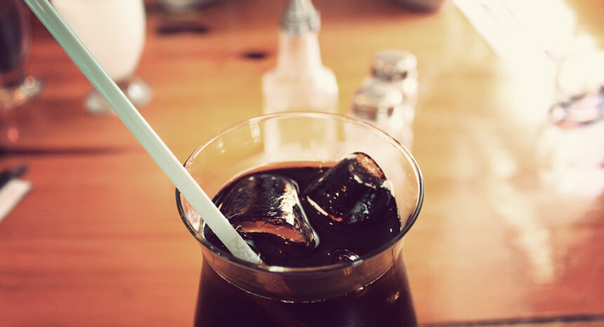 soft drink in a glass