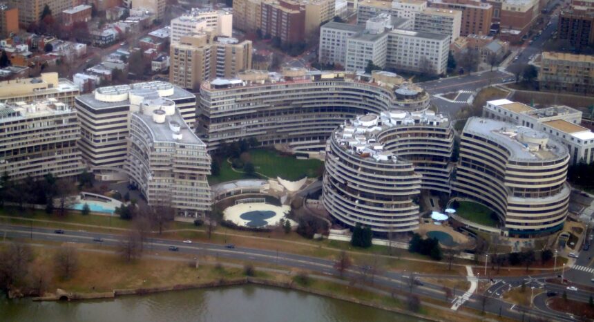 Aerial view of Watergate complex