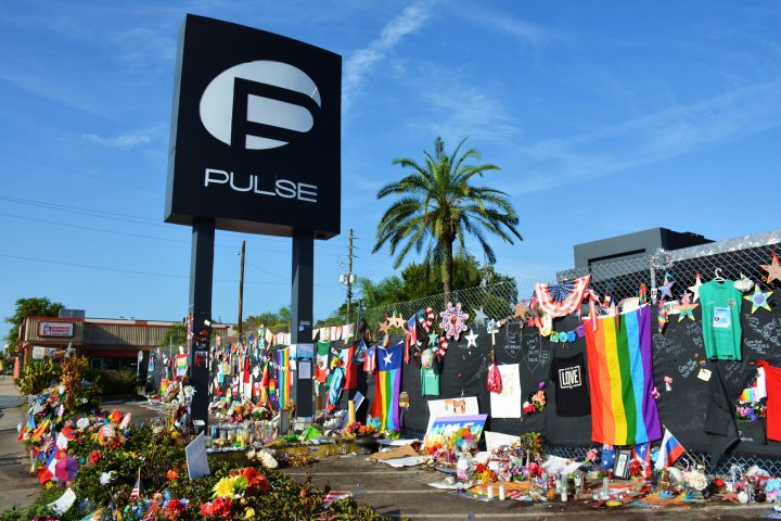 Memorials left at the Pulse nightclub in Orlando, Florida. (Walter/Flickr. Used under CC-BY-2.0 license.)