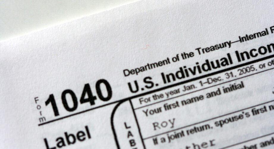 IRS individual income tax return Form 1040