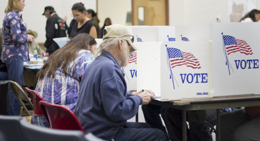 Voters cashing ballots