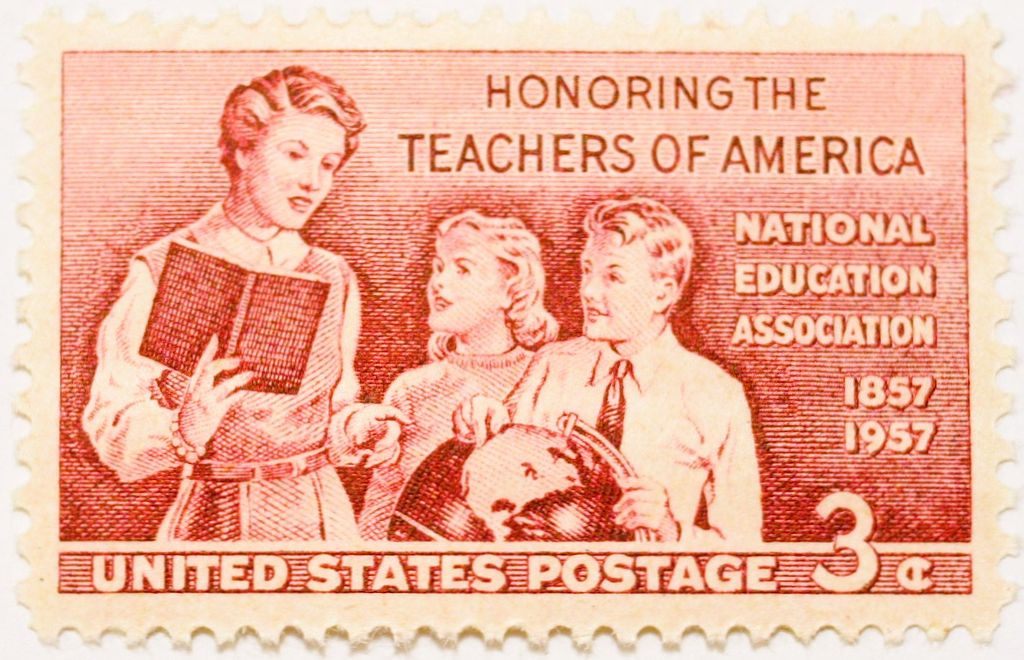 U.S. postage stamp honoring the National Education Association.