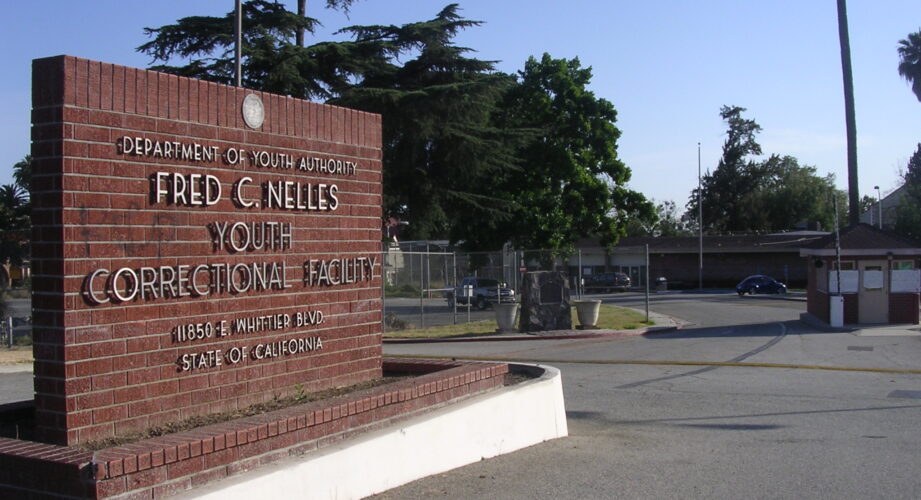 Juvenile justice, juvenile detention and youth incarceration: Entrance to the Fred C. Nelles Youth Correctional Facility in Whittier, Calif., closed in 2004.