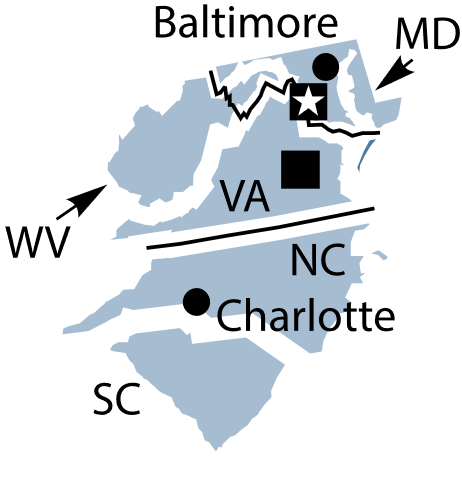 Federal Reserve District 5 map