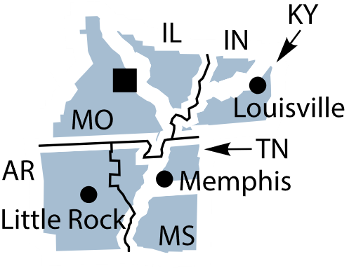 Federal Reserve District 8 map