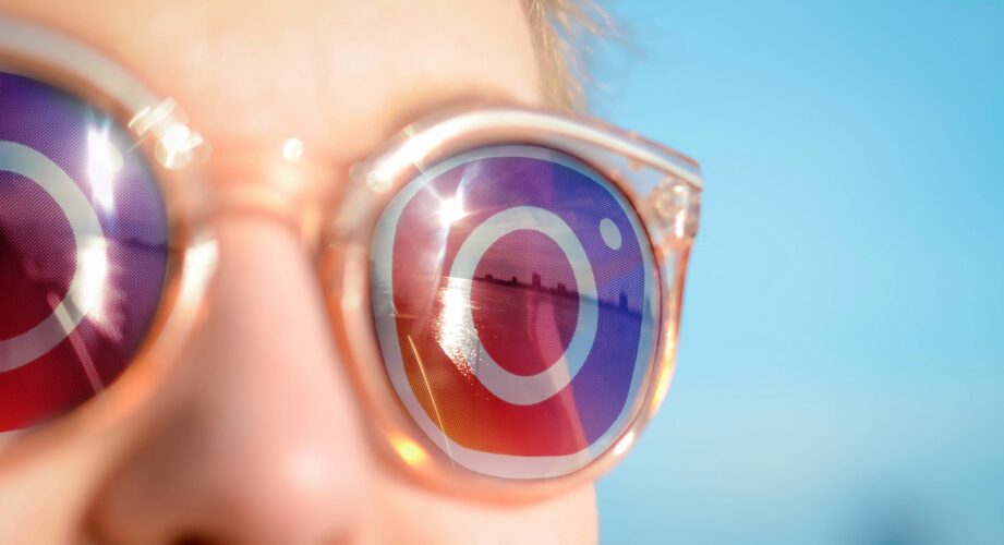 Sunglasses with Instagram logo