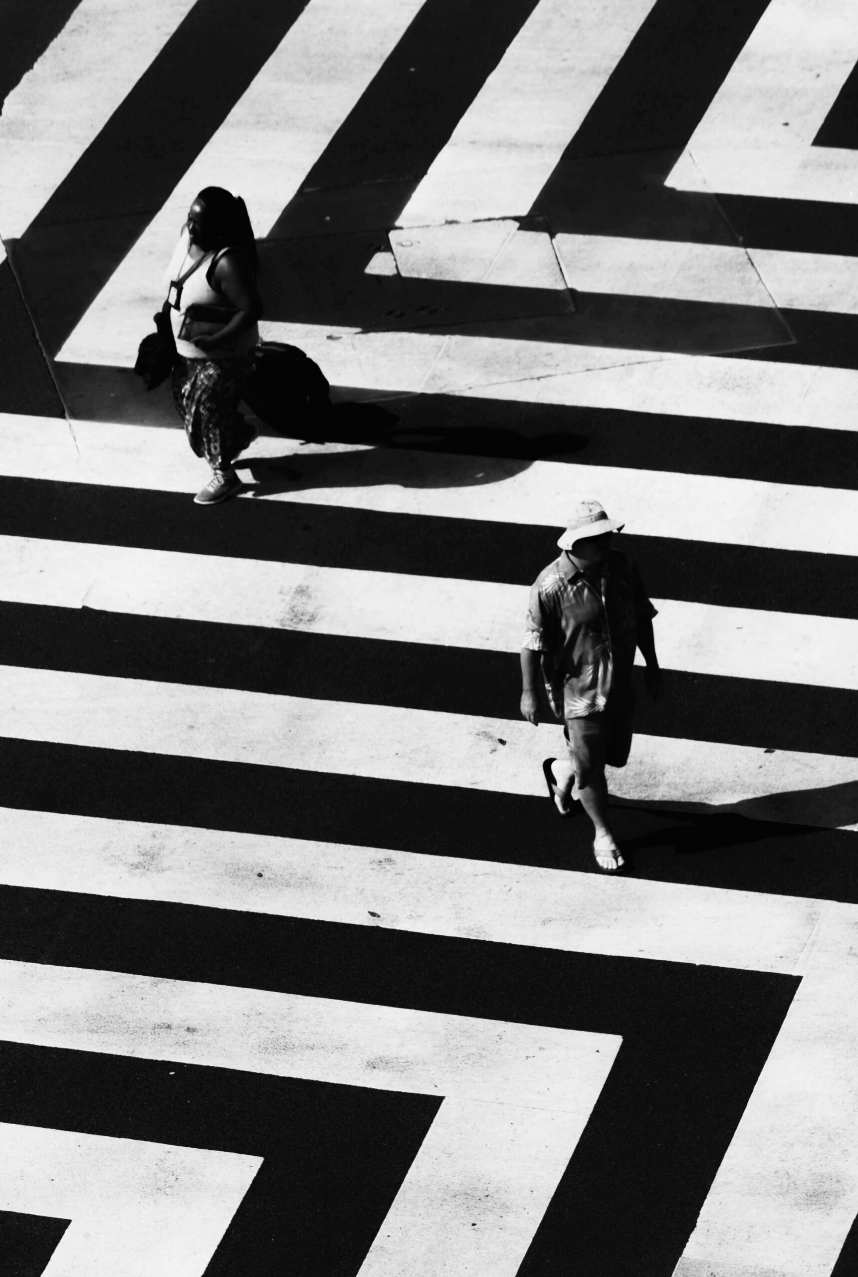 View of three traffic signs Pedestrian crossing / Zebra crossing